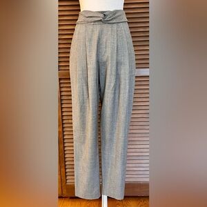 Tibi Gray Wool Blend Trousers | Size 2